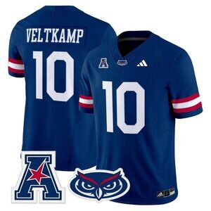 Mens Youths Select Size For Caden Veltkamp Vapor Blue Stitched Jersey